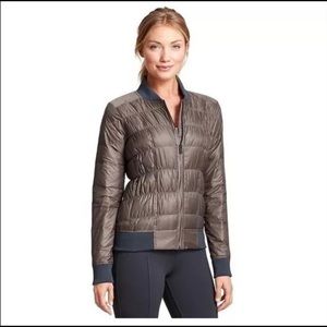 Athleta XS Dobby Goose Down Bomber Jacket